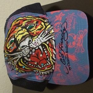 Ed Hardy graphic rhinestone trucker hat